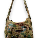 Vintage Caribbean Joe Cream Earth Tone‎ Floral Print Hobo Shoulder Bag Brown Photo 0