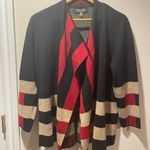 Evan Picone  Black Label Cardigan with Red Accents Photo 1