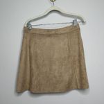 Full Tilt Tan Faux Suede Mini Skirt Women's Large Photo 3