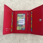 Vera Pelle 🇮🇹 Firenze Handmade Womens Grain Leather Red Mini Trifold Wallet Small Photo 2