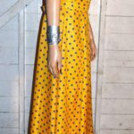 ChicMe Orange Blue Ruffle Polka Dot Maxi Dress L Photo 5