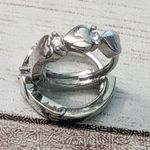 Earrings For Pierced Ears Dainty Heart & Clear Gems Photo 4