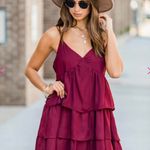 Pink Lily Burgundy Dress Photo 0