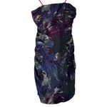 Betsey Johnson Velvet Flocked Floral Mini Dress Womens 8 Bustle Party Cocktail Photo 1