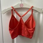 Aerie Seamless Jacquard Padded Longline Bralette in Orange Photo 2