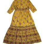 NWT April Cornell Chateau Hostess Maxi in Gold Floral V Photo 4