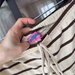 Edikted  Kathy striped shorts micro cotton beach pool neutral low rise chocolate Photo 2