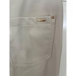 ZARA  Faux Leather Super High Rise Slim Flare Pants Slit Size 2 34 Long Beige Photo 9
