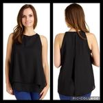 Zac & Rachel Black Sleeveless Flowy Tank Top Split Back Casual Dressy Small Photo 1