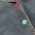 Vintage womens medium beaded denim jacket colorful cute bead jean s collection s Blue Photo 4