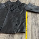 Vintage Jaclyn Smith retro y2k black Leather Blazer Jacket Size M Photo 4