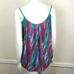 NWT Alysi Silk Tank Top size M Multicolor Layered Drape Italy Watercolors Size M Photo 5