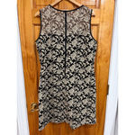 Lauren Ralph Lauren Gold Embroidered Illusion Sheath Dress NWT Size 16 – Formal Black Photo 1