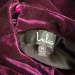 Lulu's Velvet Mini Dress Plum Purple Swing Cocktail Party 70s Halter Holiday Size M Photo 6