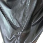 Theory  Faux Leather Shift Dress Button Front Black Knee Length Women’s Size P Photo 8