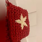 Faded Glory Red crochet bag Boho Crossbody Handbag Purse w crochet change purse Beach Photo 8