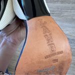 L.A.M.B. Cream Black Patent Leather Heels Womens 8 Y2K Formal Dressy Shoes Photo 4