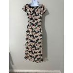 Laundry by Shelli Segal Laundry Shelli Segal Vintage Floral Midi Dress Ruffle V Neck Cap Sleeve Size 6 Photo 5