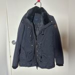 ZARA  Black Toggle Jacket with Fur Collar Photo 2