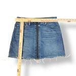 Free People  Zipper Front Denim Mini Skirt Womens‎ Size 24 Blue Festival Photo 2