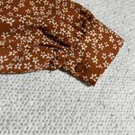 All in Favor ⭐️  Brown & White Ditsy Floral All Over Blouse Size Small EUC Photo 1