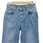 ANINE BING  Exposed Button Fly Mid Rise Slim Jeans Medium Blue Wash Size 26 | 2 Photo 2