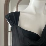 Theory  Asymmetric Classic Silk Georgette Black Top, Size S New w/Tag Retail $275 Photo 8