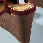 Anthropologie Splendid Nada plum suede platform wedge open-toe heels Photo 4