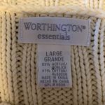 Worthington  cream colored sweater size L Photo 1
