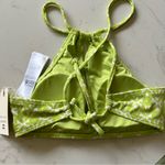 Billabong Womens That's Cute High Neck Green Bikini Top Photo 4