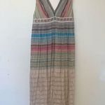 Ecote  Urban Outfitters Sanibel Rainbow V Neck Boho Maxi Dress Sz 2 Photo 2
