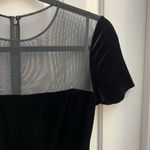 Vera Wang  Dress Cap Sleeve Black Velvet Sheer detail Size 2 Photo 3
