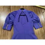 Revolve Rebecca Vallance Winslow short puff sleeve cut out back blue Midi Dress Size XS Photo 12