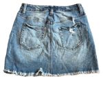 Wild Fable  Blue Denim Distressed Cut Off Mini Skirt Size 4 Boho Country Rodeo Photo 1