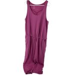 Nike Yoga Dri Fit Sleeveless Jumpsuit Tie Waist Scoop Neck Stretch Soft Pink XL Photo 1