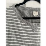 Postmark Medium Anthropologie Gray Striped Blouse Coastal Clean Girl Long Sleeve Photo 2