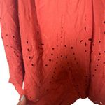 Torrid Red Short Flutter Sleeve Embroidered Lightweight Blouse Women Sz 2 SZ 2X Photo 5