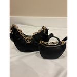 Juicy Couture ‎ Black Embossed Logo Chain Strap Hobo Bag Purse Set 2 Piece Photo 5