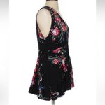 Free People  Black Floral Mini Dress Photo 2