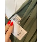 MISA Los Angeles NWT Olive Green Domino Spaghetti Strap Maxi Dress Size XS Photo 2