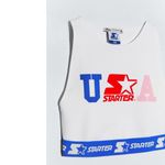 ZARA NWT STARTER 50 USA Crop Top Medium White Red Blue Photo 3