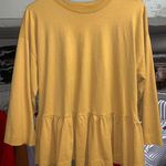 Aritzia Mustard Peplum Top Photo 0