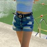 PacSun Ripped Mom Denim Shorts Photo 4