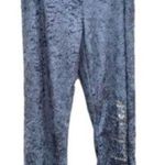 Women’s Blue Velvet Sleep Lounge Pants Size Large New Photo 0