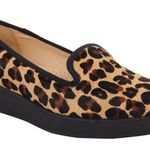 UKIES calf hair platform slip on leopard print loafers Size 6 1/2 Photo 0