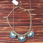 Silpada KR Kelsey and Ryane Brass & Blue Stone Necklace NWT Photo 3