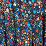Current Air  Aurelie Pleated Mini Dress Star Print Galaxy, Size M Photo 6