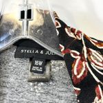 Stella Julie Plus Size 16W Top Boho Floral Shrug Necklace Bell Sleeve Black 1428 Photo 3