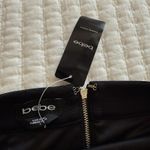 Bebe Double Mesh Insert Stripe Pencil Skirt Black NWT $69 Sz 6 Photo 9