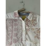 Maeve Anthropologie  Tunic Button Down Boho Patchwork Shirt Size XS Floral Photo 5